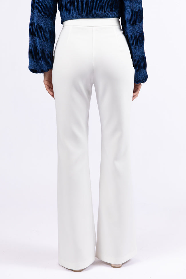 Beyond Romance White Flare Trousers