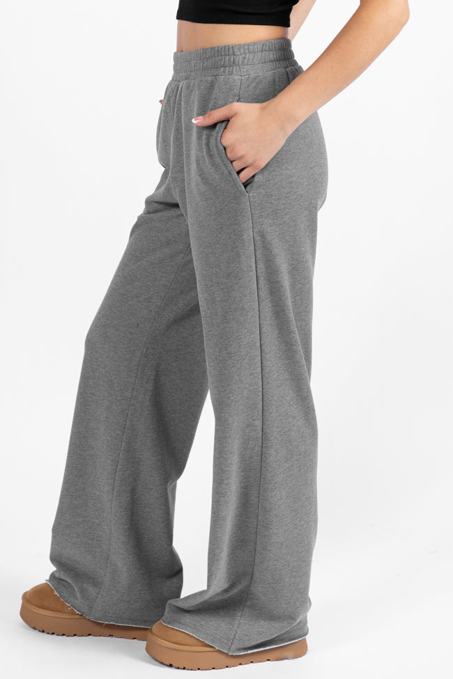 Before You Go Grey Wide Leg Sweatpants DOORBUSTER