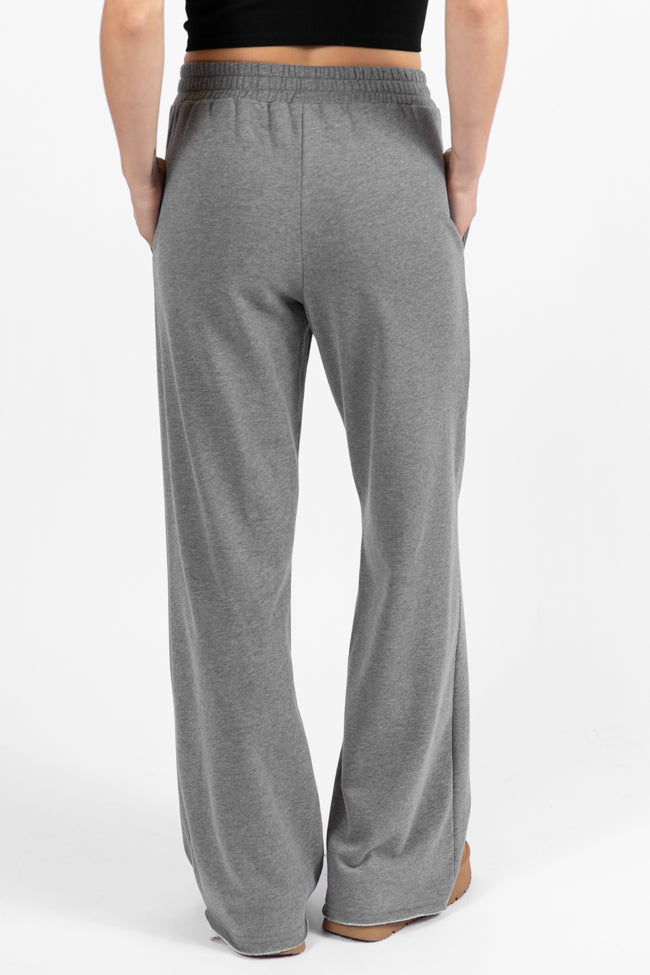 Before You Go Grey Wide Leg Sweatpants DOORBUSTER