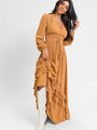 Lucky To Have You Camel Maxi Dress