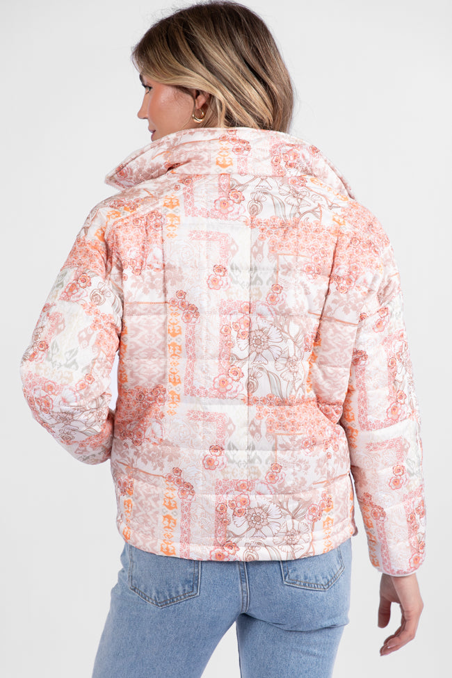 Vail Valley Pink Multi Patch Floral Quilted Zip Up Jacket DOORBUSTER- Coming Soon