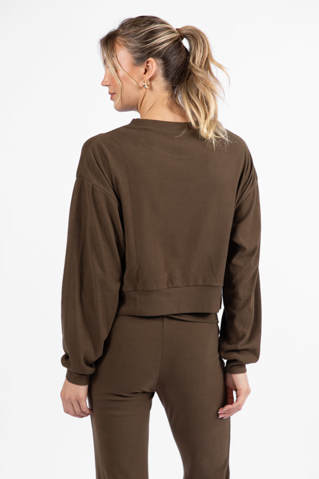 In A Dream Brown Super Soft Pullover DOORBUSTER