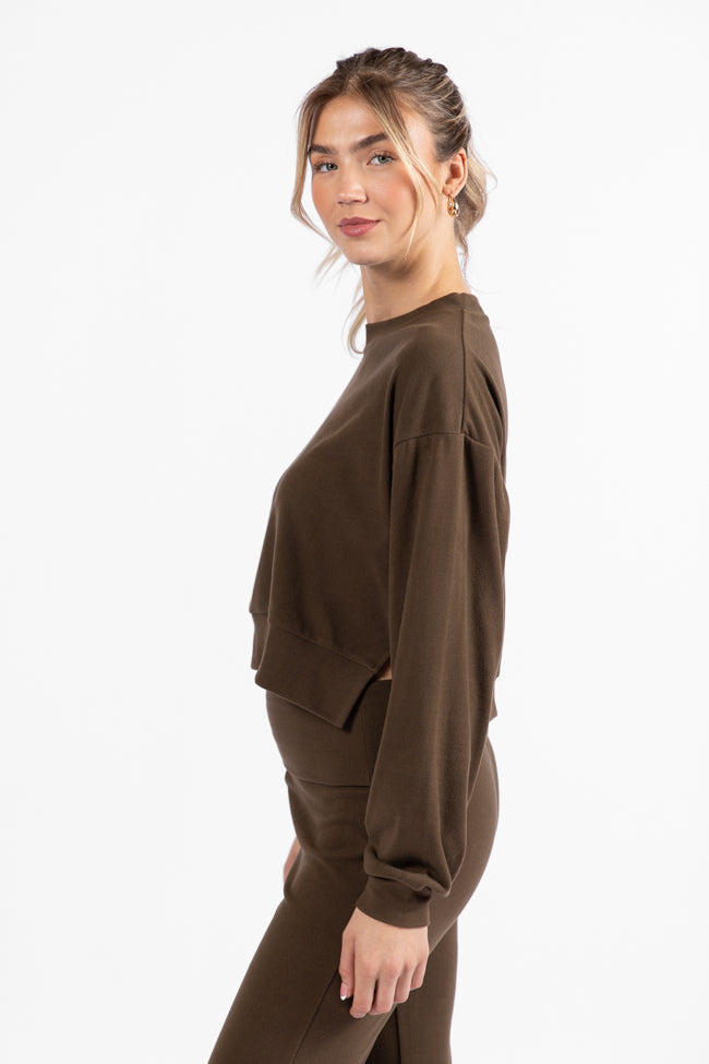 In A Dream Brown Super Soft Pullover DOORBUSTER