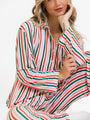 Sweet Dreams In Christmas Stripes Bamboo Pajama Set