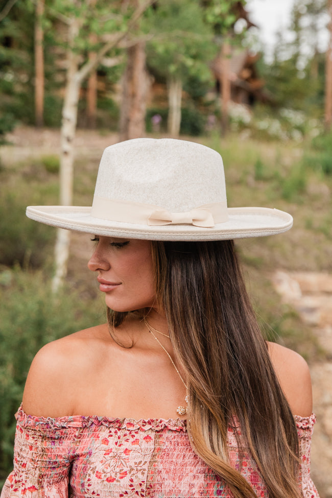 Ivory Wide Brim Hat