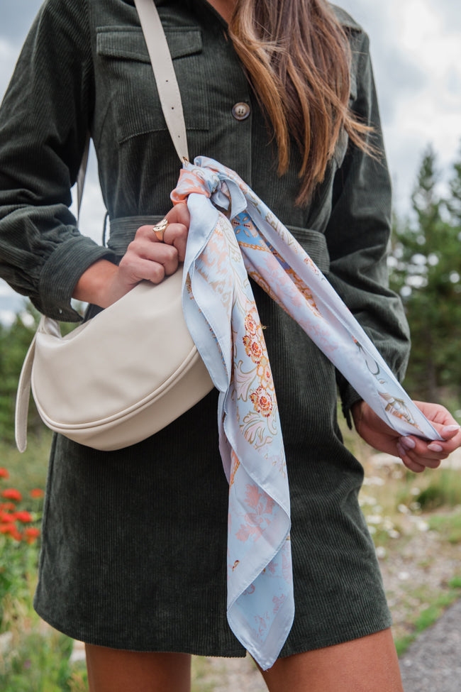 Aqua Floral Bandana