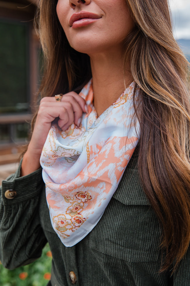 Aqua Floral Bandana