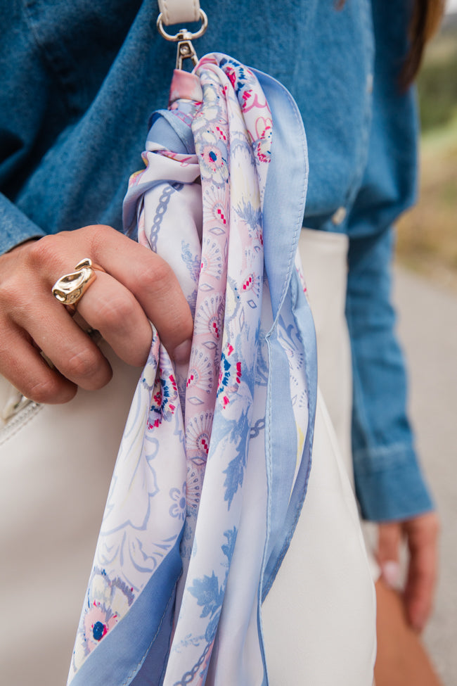 Blue Floral Bandana