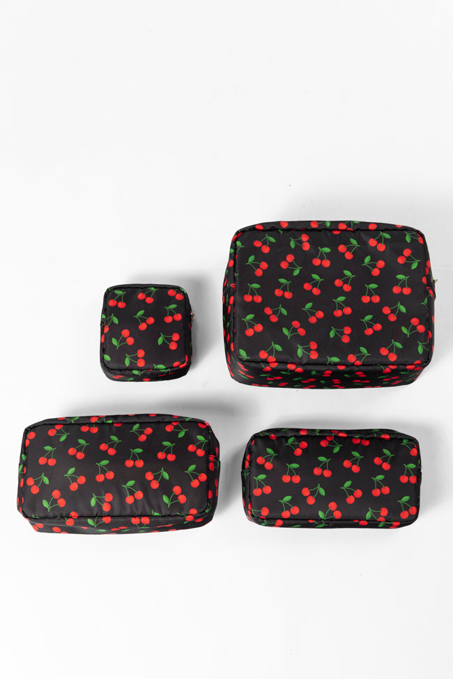 Cherries 4 Piece Travel Pouch Set DOORBUSTER