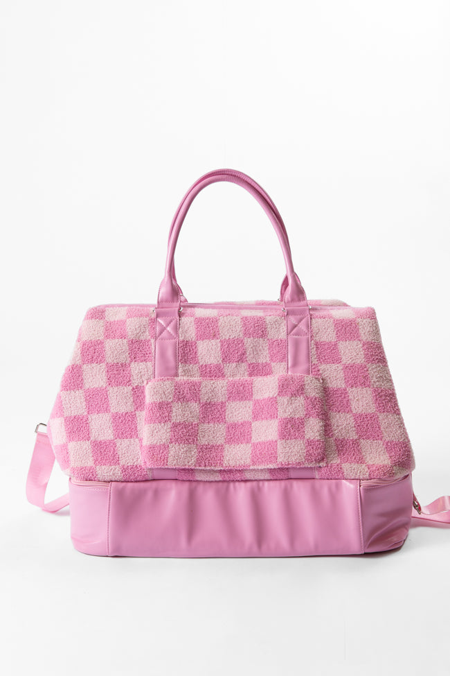 Pink Checkered Weekender