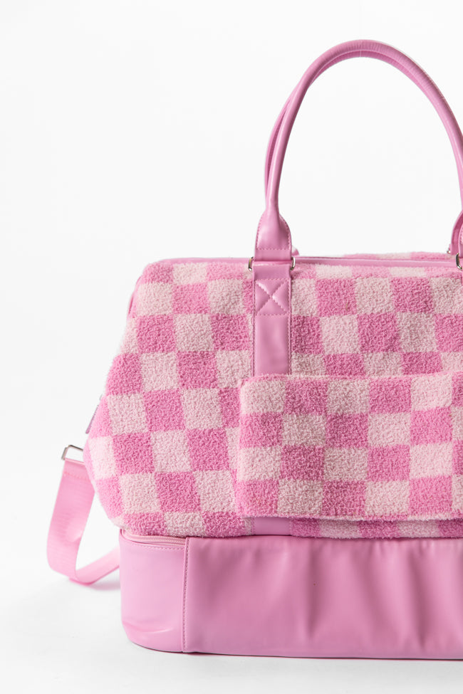 Pink Checkered Weekender