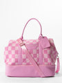 Pink Checkered Weekender