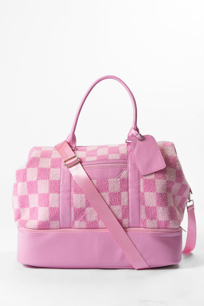 Pink Checkered Weekender