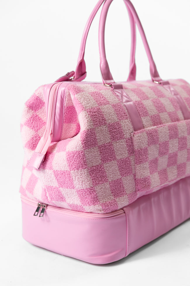 Pink Checkered Weekender