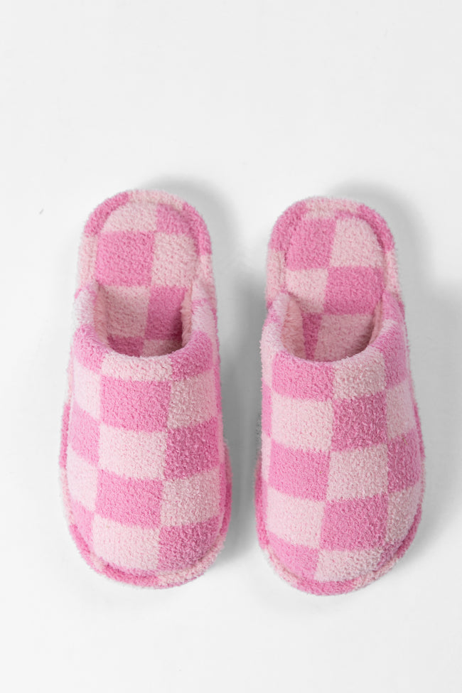 Pink Checkered Slippers DOORBUSTER