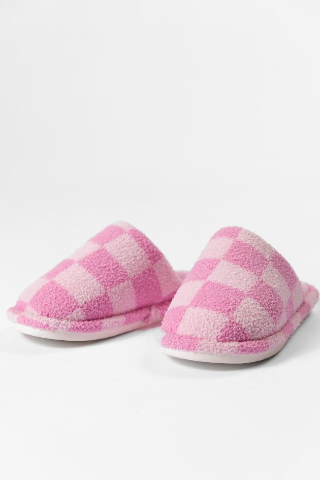 Pink Checkered Slippers DOORBUSTER