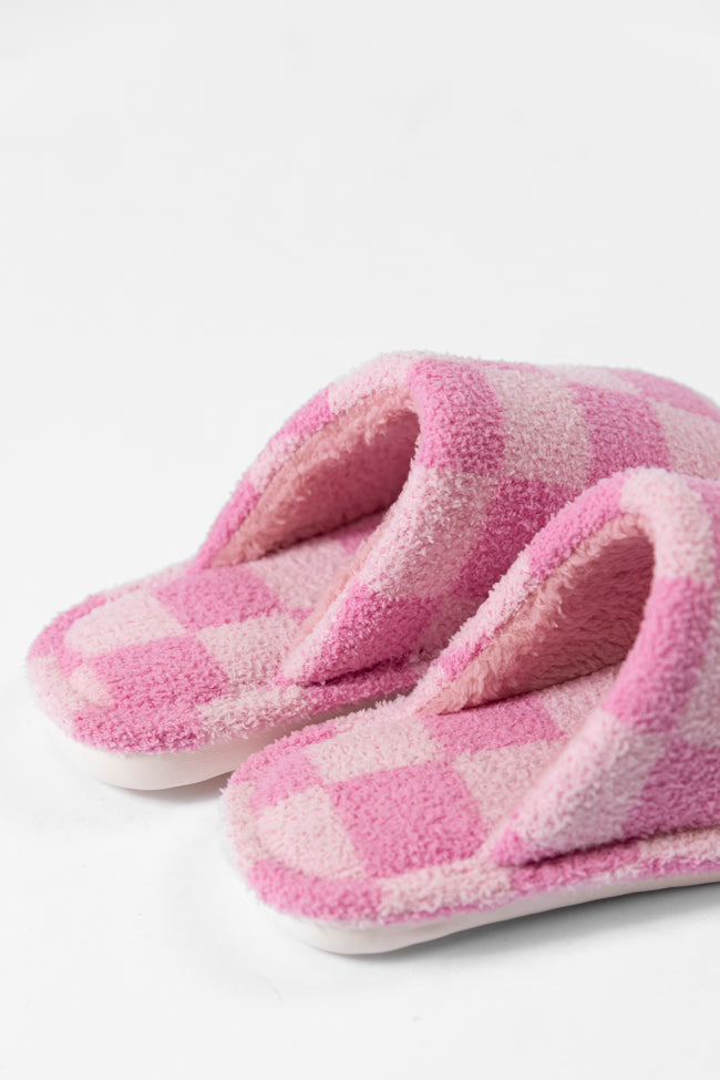 Pink Checkered Slippers DOORBUSTER