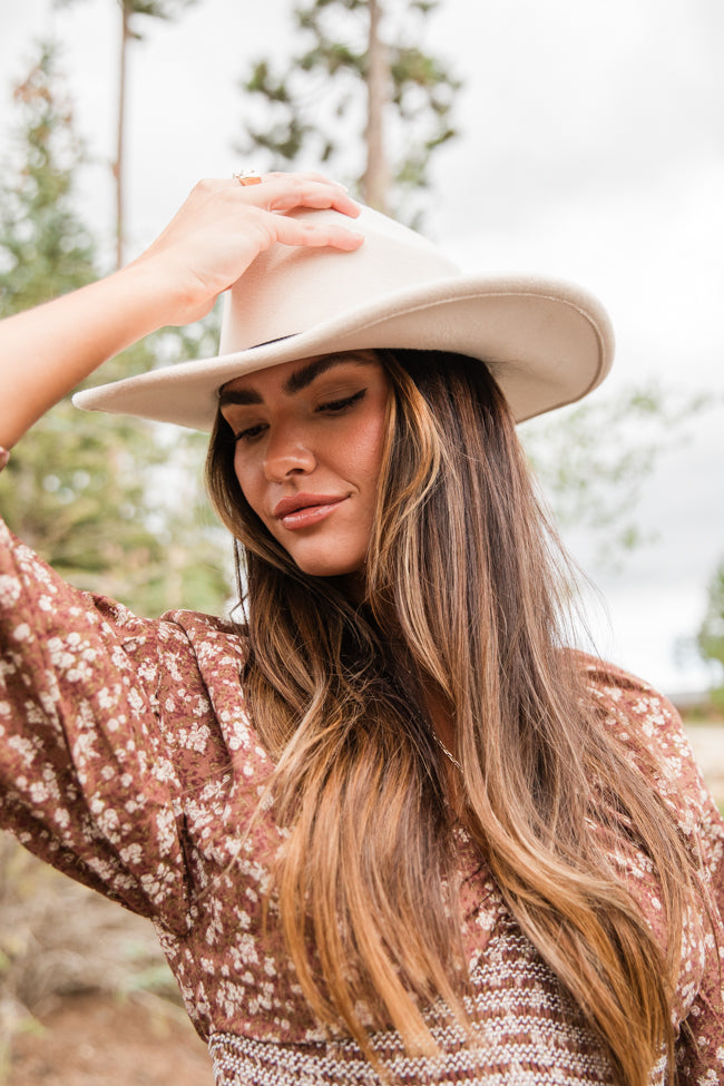 Cream Western Hat