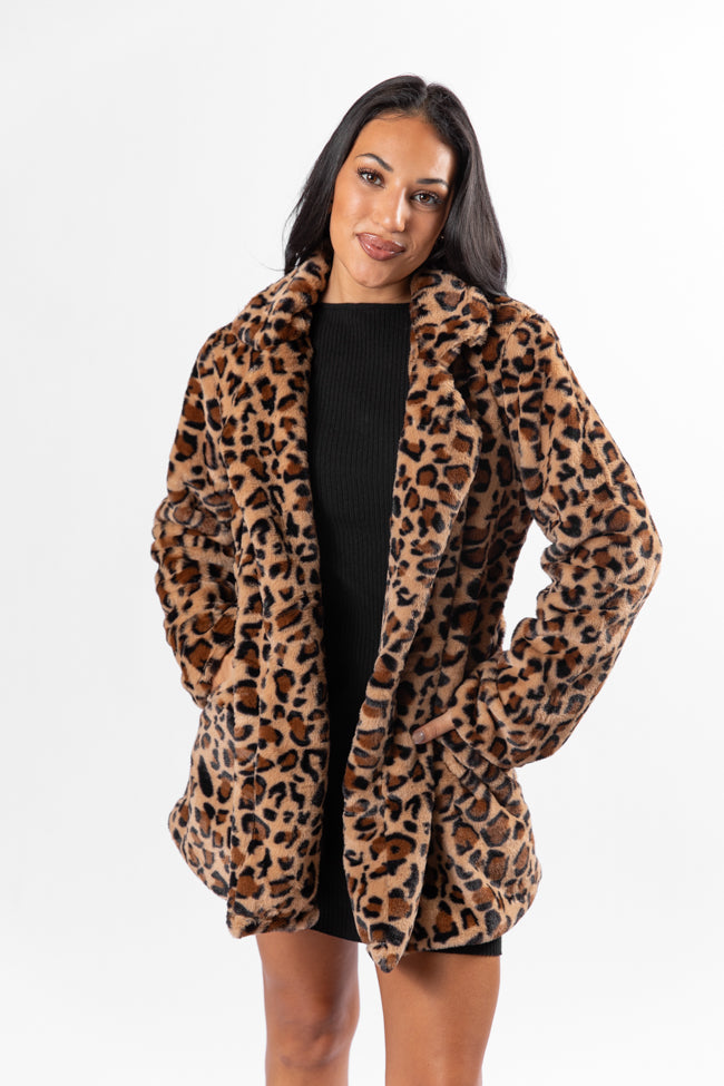 I Won't Give Up Brown Leopard Fur Coat - Coming Soon