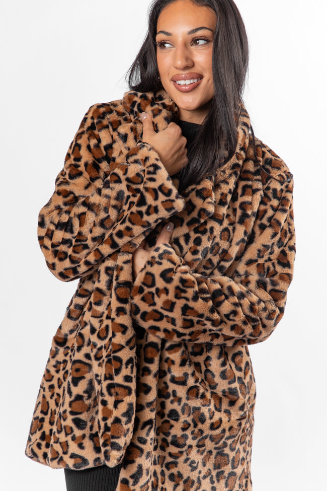 I Won't Give Up Brown Leopard Fur Coat - Coming Soon