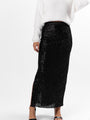 Own The Night Black Sequin Maxi Skirt