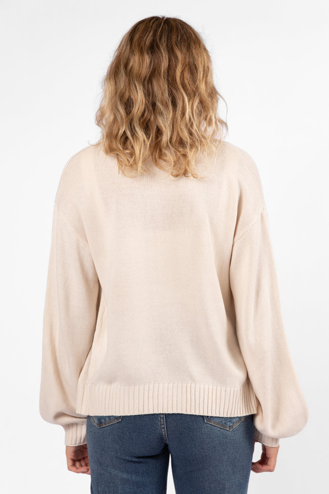 All We Have Beige Button Front Cardigan