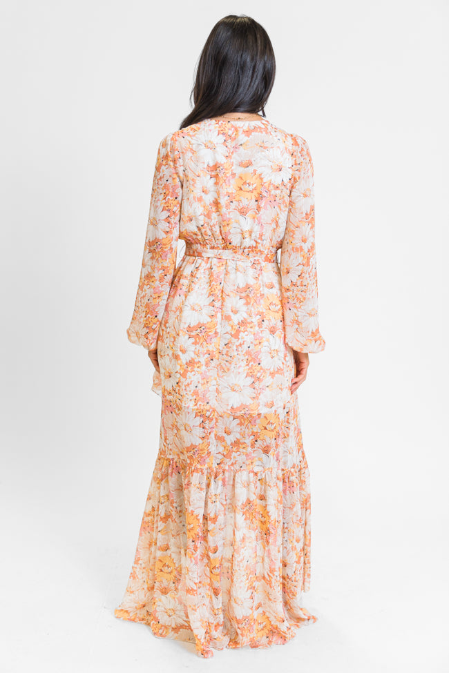 Know Me So Well Multi Floral Printed Long Sleeve Maxi Dress