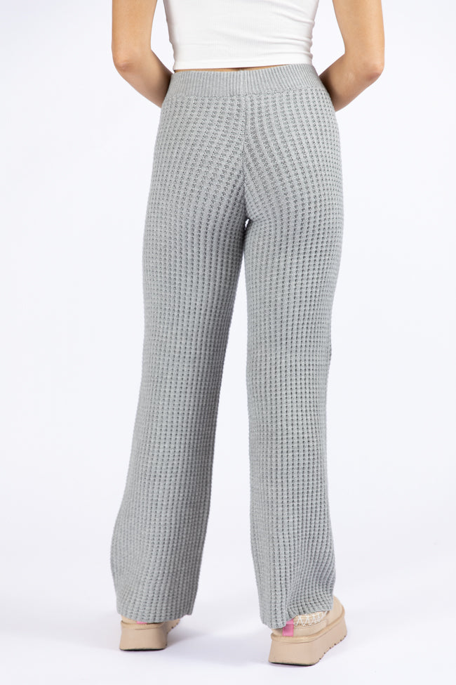 This Is Why Charcoal Thermal Waffle Knit Pants DOORBUSTER