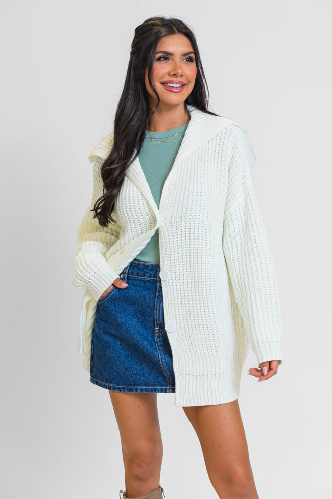 All In Theory Cream Oversized Cardigan