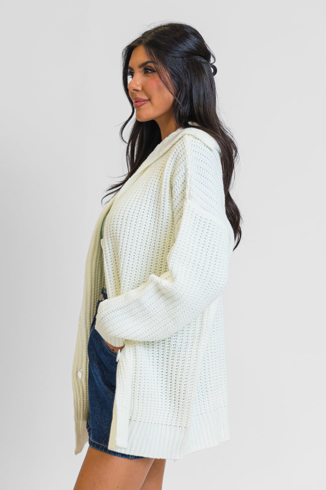 All In Theory Cream Oversized Cardigan