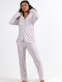 On A Cloud Light Leopard Plush Knit Pajama Set