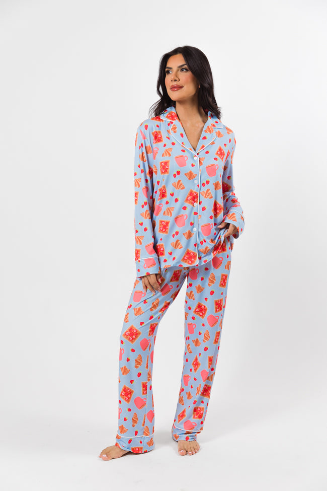 On A Cloud In Girl Brunch Plush Knit Pajama Set DOORBUSTER- Coming Soon