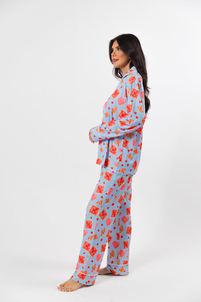 On A Cloud In Girl Brunch Plush Knit Pajama Set DOORBUSTER- Coming Soon