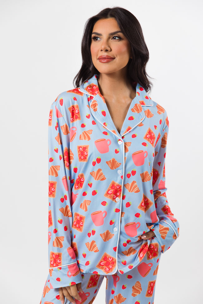 On A Cloud In Girl Brunch Plush Knit Pajama Set DOORBUSTER- Coming Soon