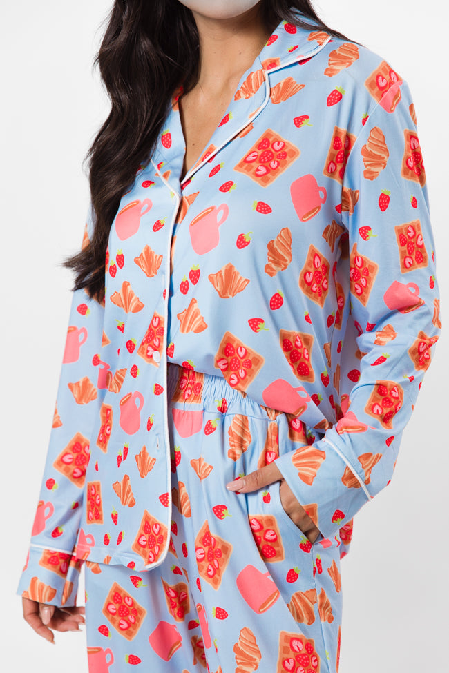 On A Cloud In Girl Brunch Plush Knit Pajama Set DOORBUSTER- Coming Soon