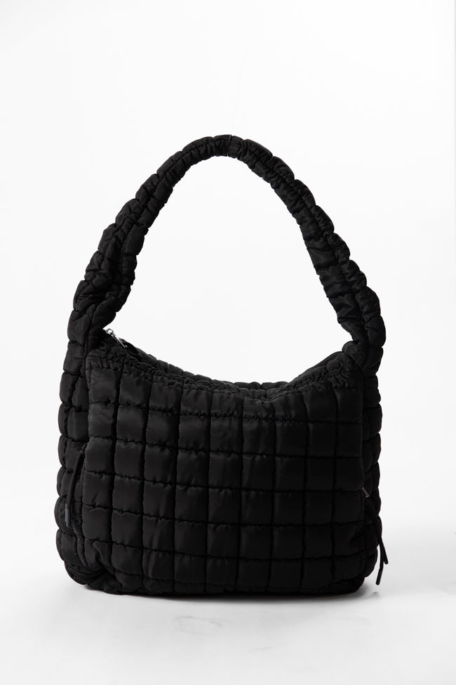 Black Quilted Carry All Bag DOORBUSTER