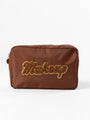 Brown "Makeup" Travel Pouch