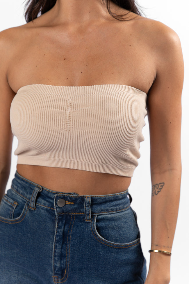 Simple Vibes Khaki Seamless Bandeau