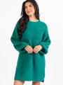 Sweet and Simple Evergreen Crewneck Sweater Dress FINAL SALE