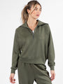 Let's Just Stay Green Quarter Zip Knit Pullover DOORBUSTER