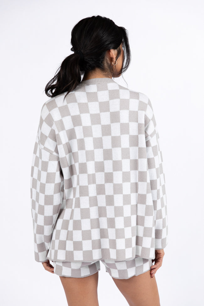 Sign Of The Times Checkered Sweater Set DOORBUSTER