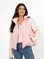 Mountain High Light Pink Ruched Puffer Vest SALE