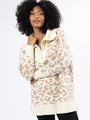 Pulling Heartstrings Tan And Cream Leopard Quarter Zip Pullover