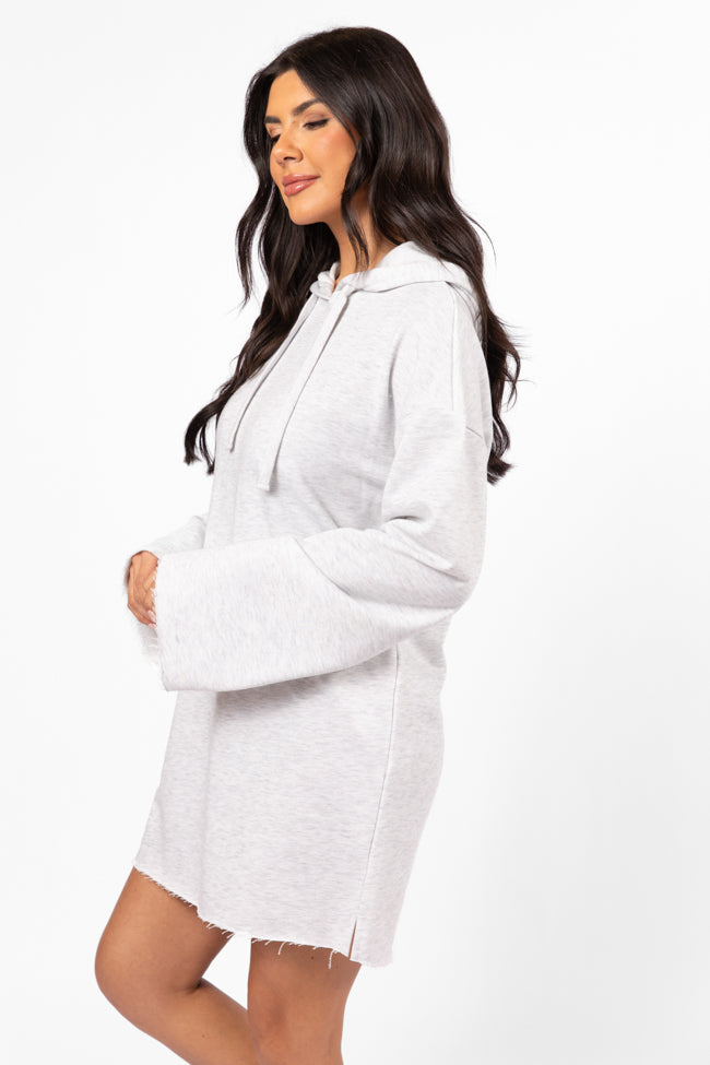 Keep On Heather Grey Hoodie Style Knit Dress