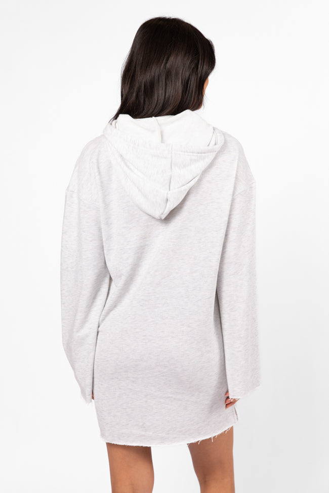 Keep On Heather Grey Hoodie Style Knit Dress