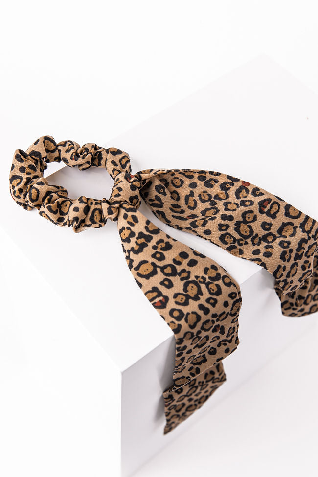 Leopard Bow Scrunchie