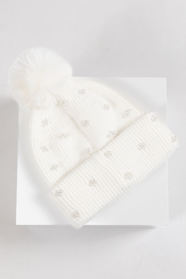 Pearl Embellished Beanie Macy Blackwell X Pink Lily