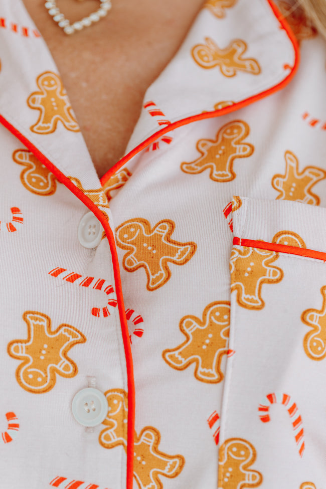 Under The Stars In Neutral Gingerbread Bamboo Pajama Top Macy Blackwell X Pink Lily