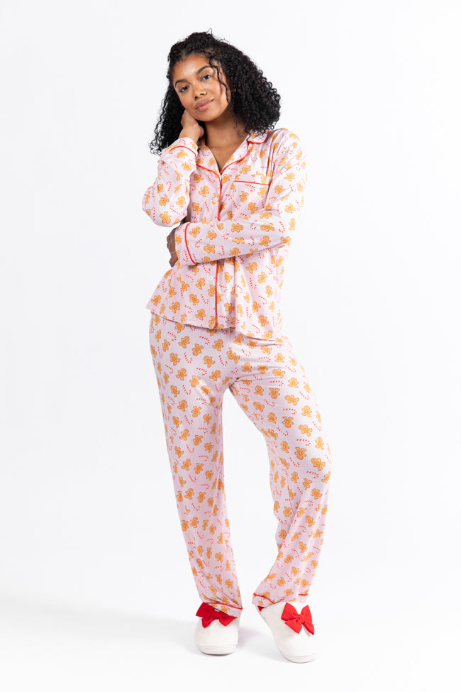 Under The Stars In Neutral Gingerbread Bamboo Pajama Pants Macy Blackwell X Pink Lily