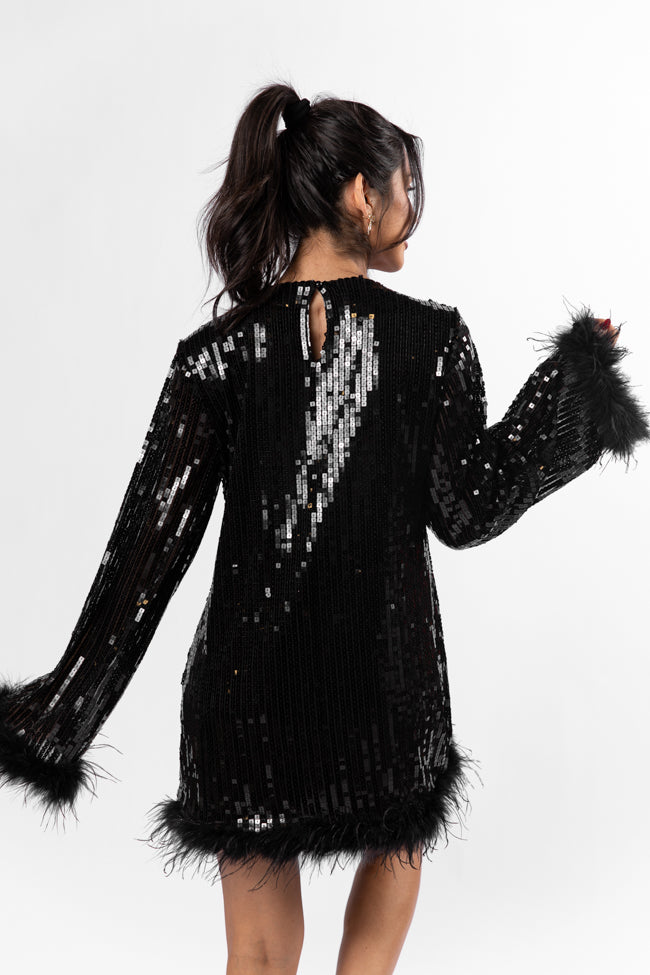 As You Know Black Sequin Swing Dress - Coming Soon